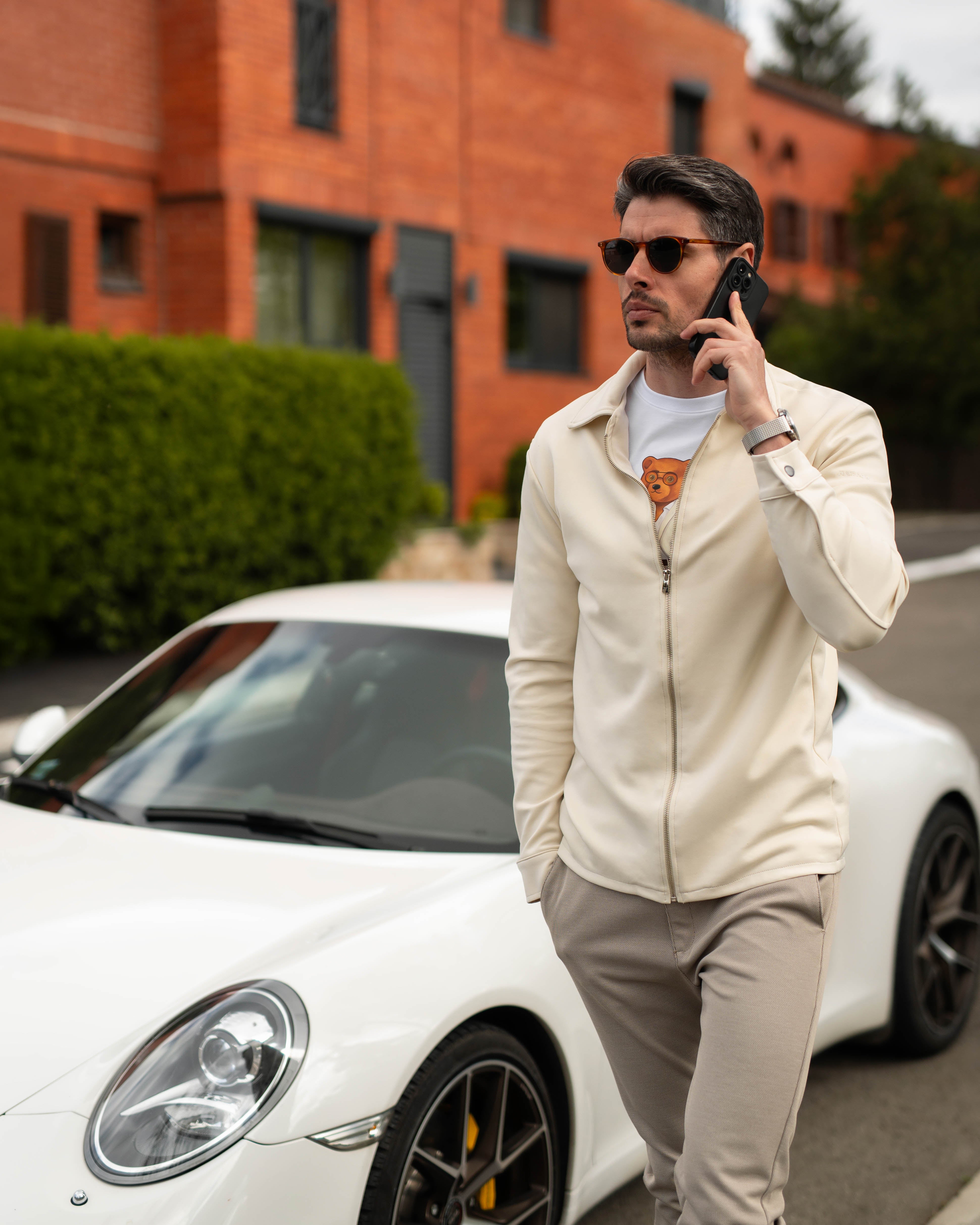 LAZARE™ EXECUTIVE FIT PANTS - BEIGE-GREY