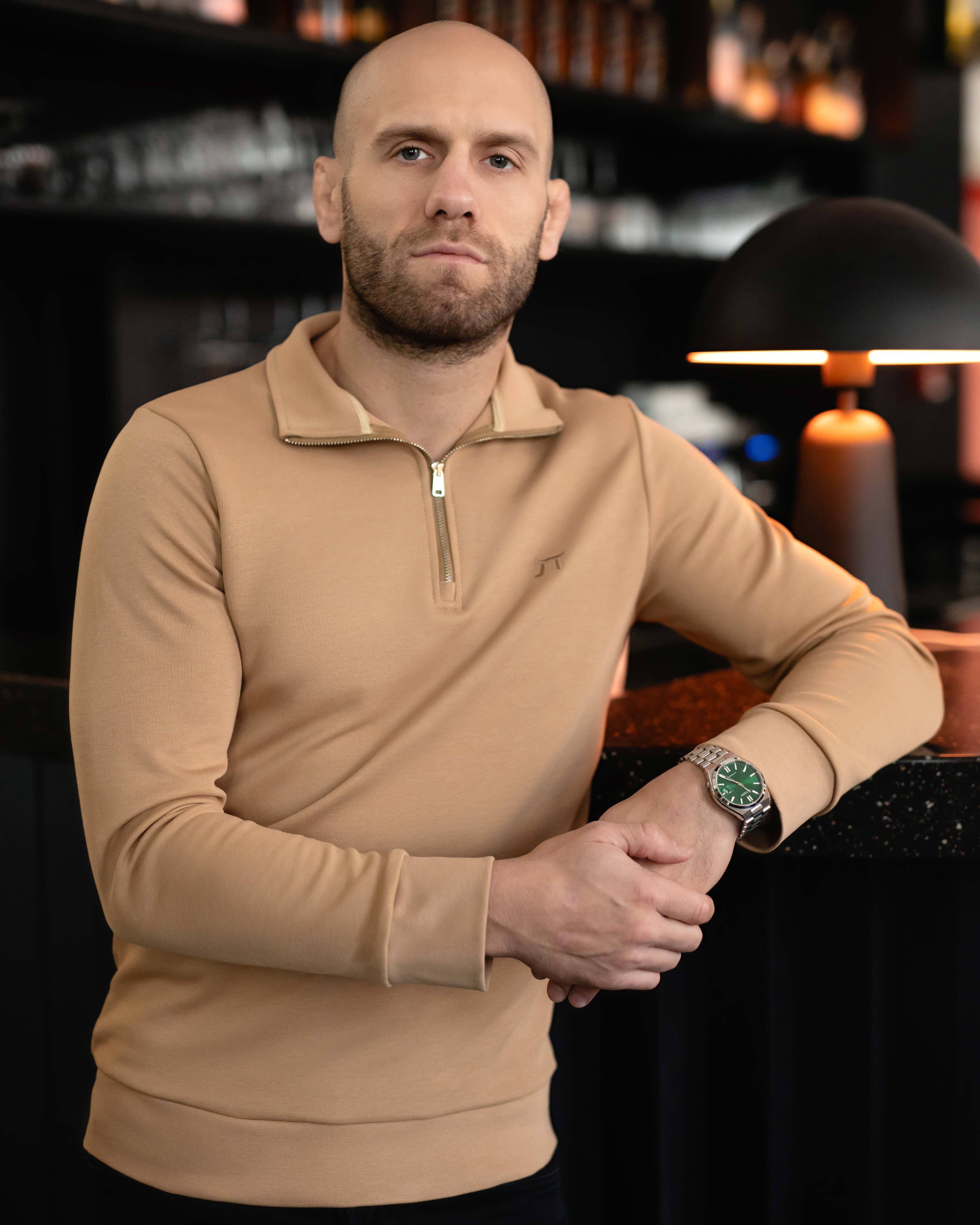 LAZARE™ RICHMOOD QUARTER-ZIP - DESERT PEACH