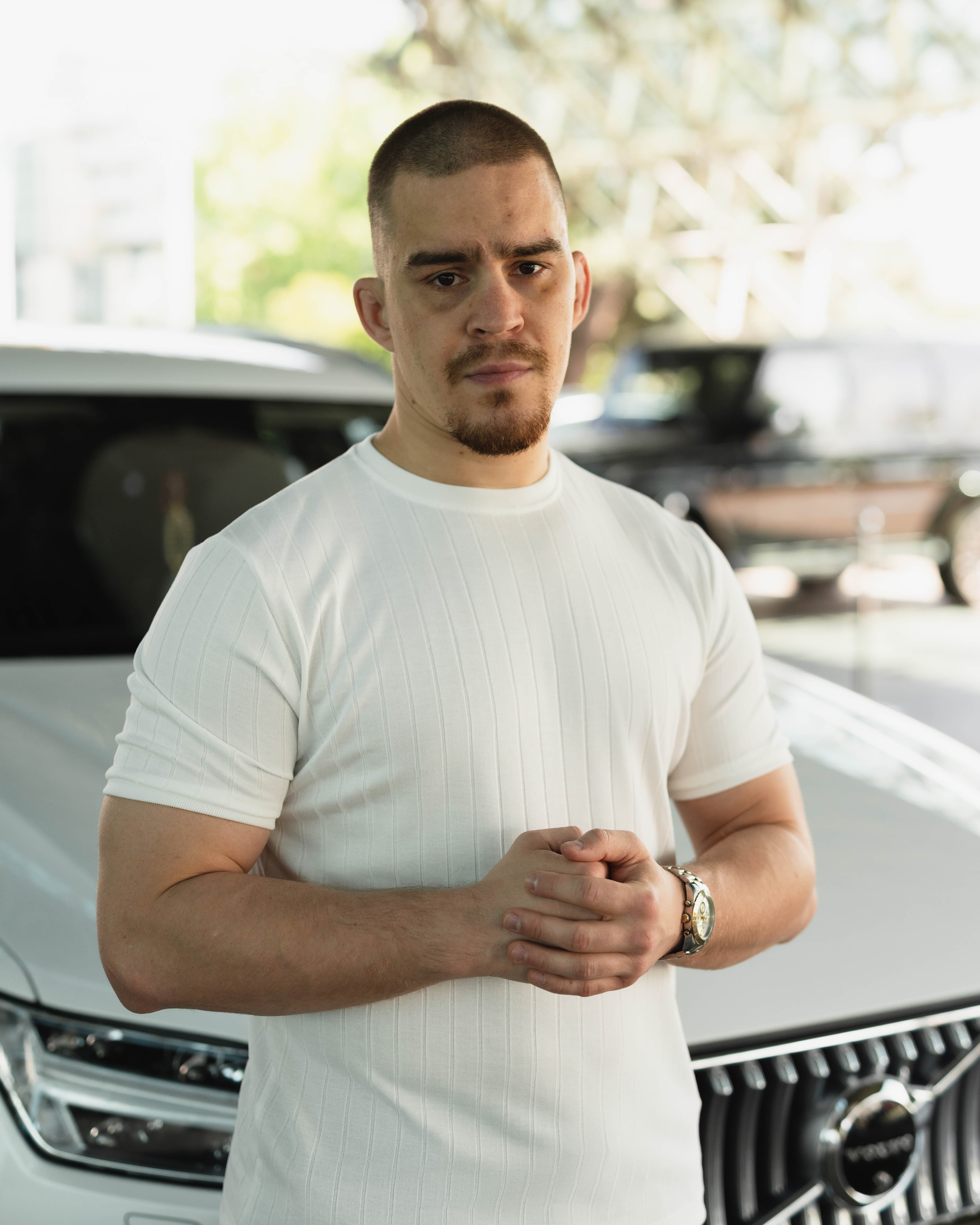LAZARE™ AZUR LINES T-SHIRT - WHITE