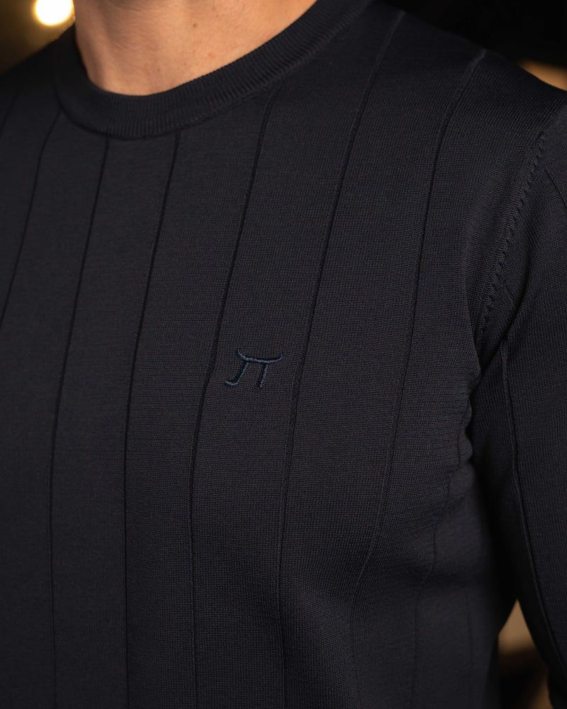 LAZARE™ DROP NEEDLE KNIT - OCEAN NIGHT BLUE