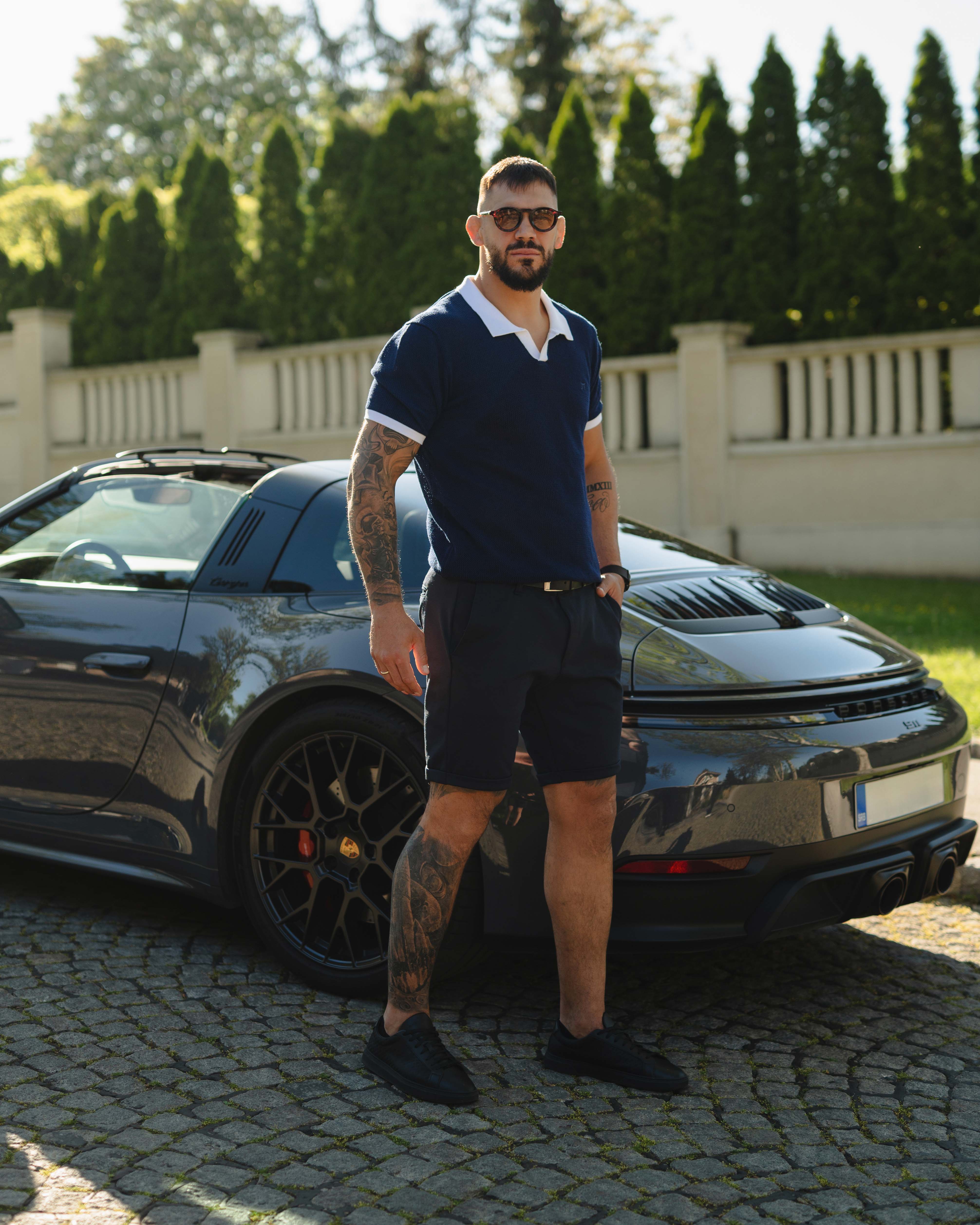LAZARE™ EXECUTIVE FIT BERMUDE - OCEAN NIGHT