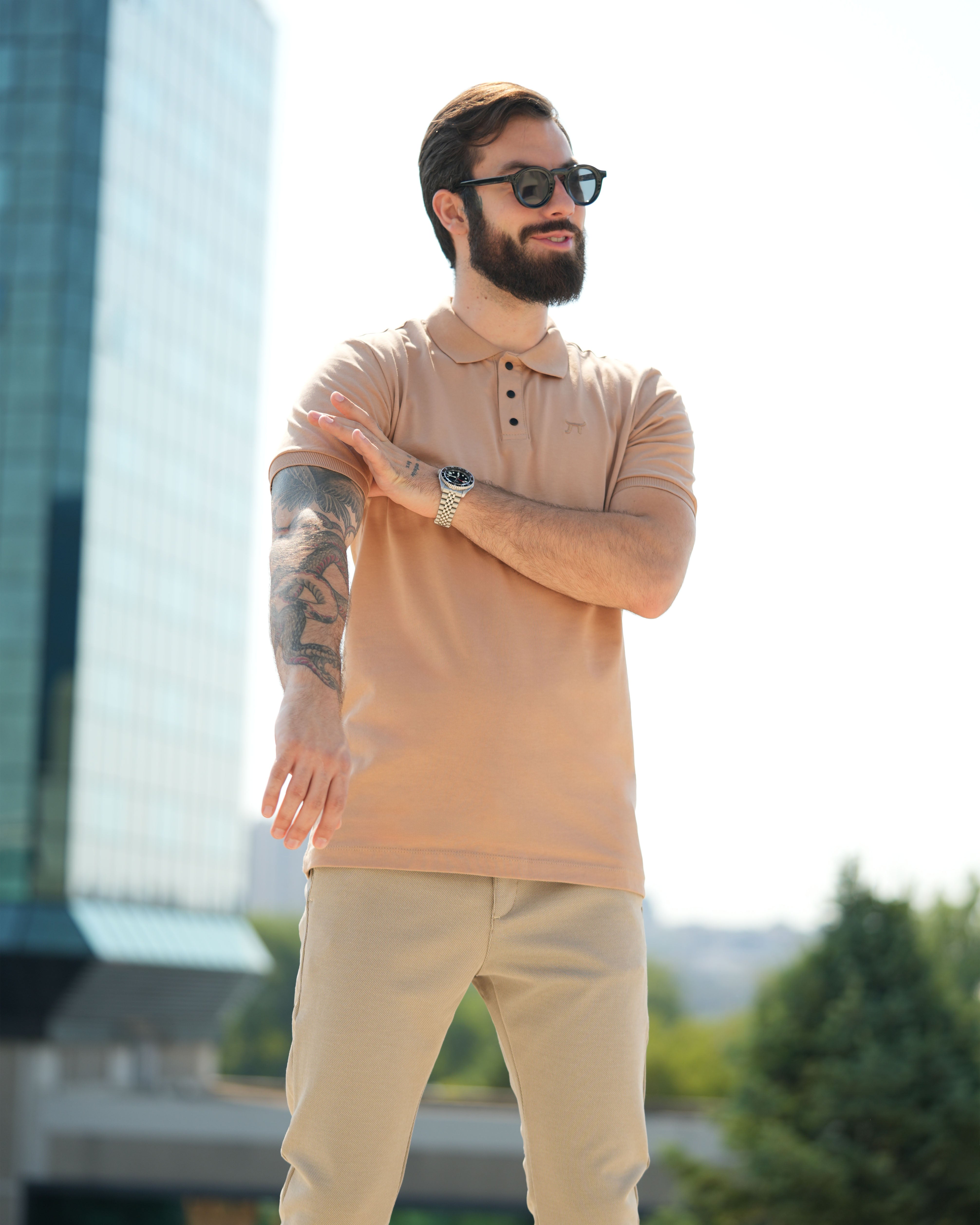 LAZARE™ FORMELL POLO - SANDSTEIN