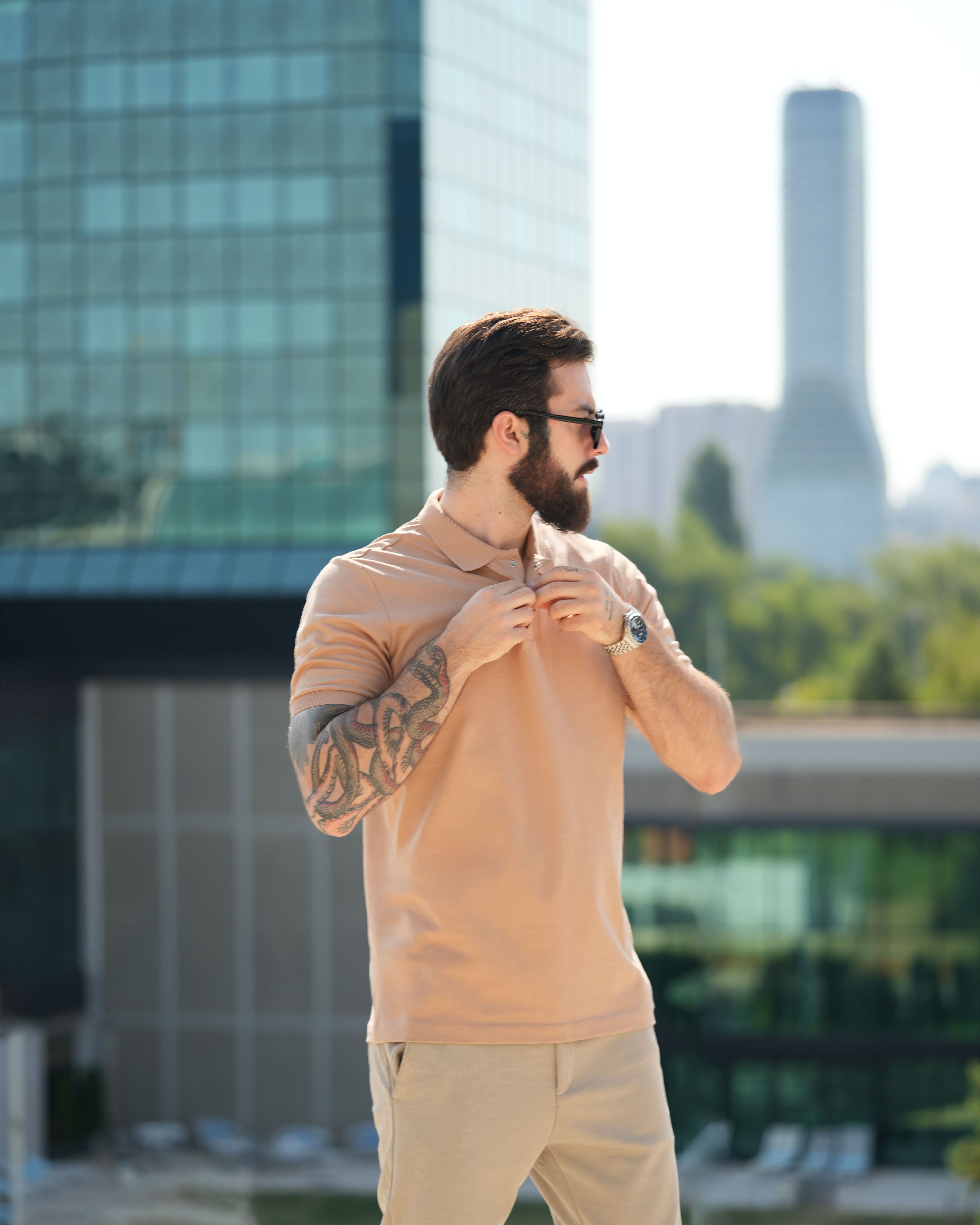 LAZARE™ FORMELL POLO - SANDSTEIN