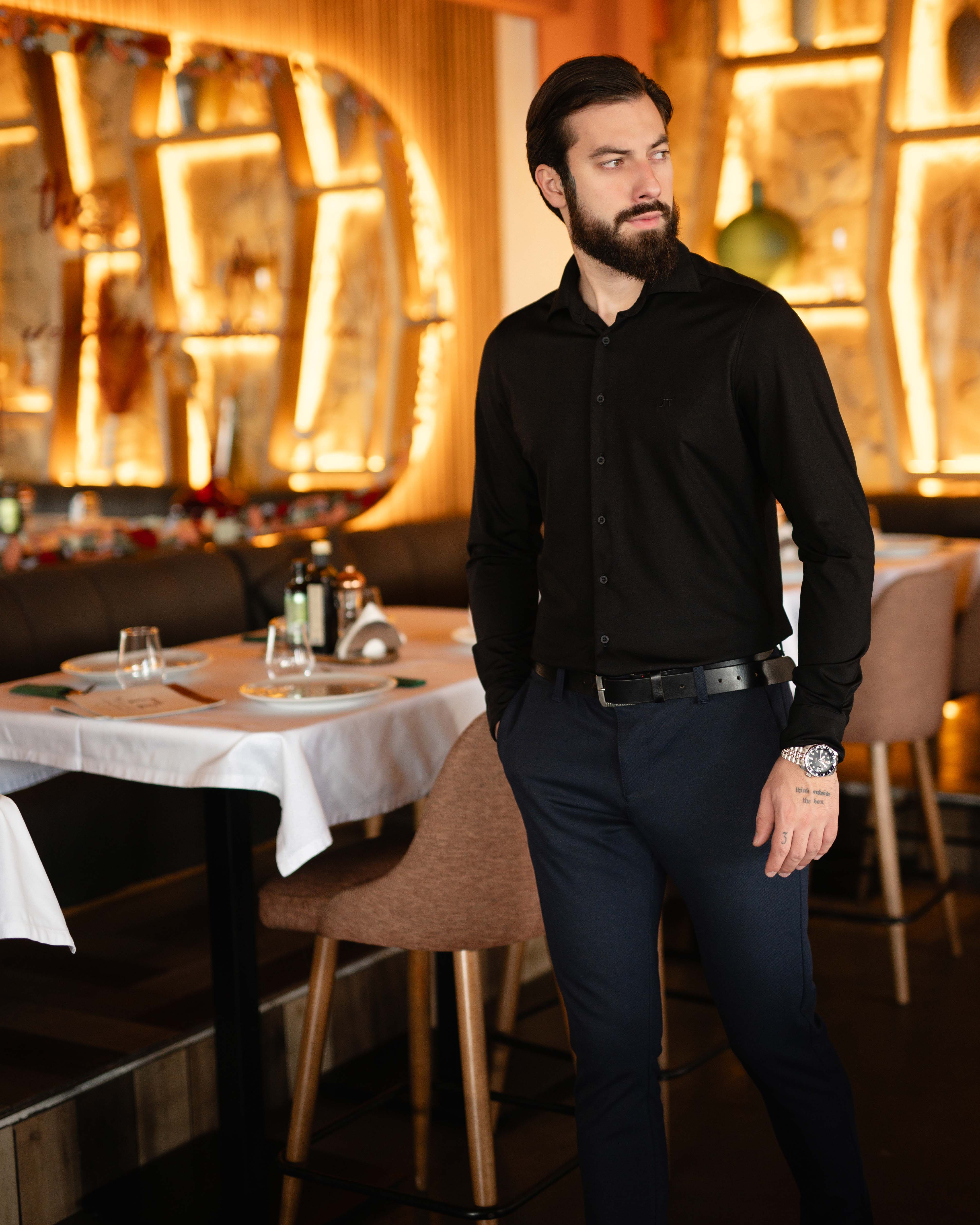 LAZARE™ ULTRAFLEX KOŠULJA - BLACK SATIN