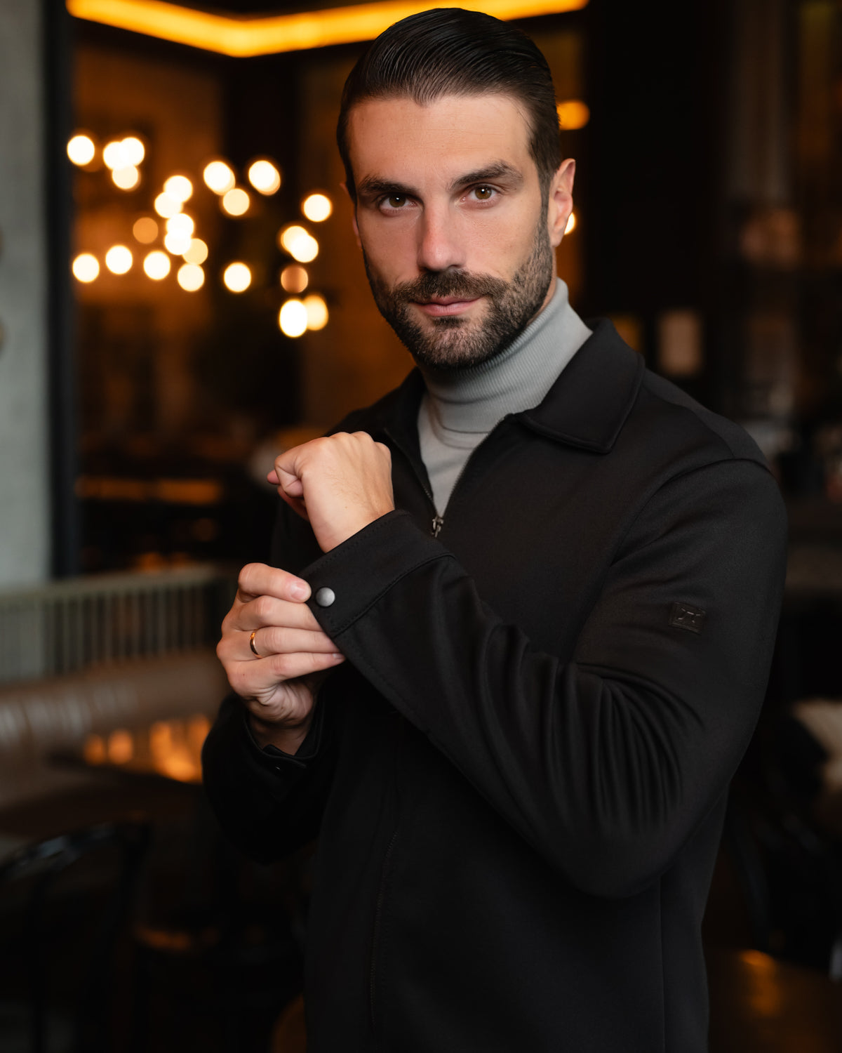 LAZARE™ LOMBARDY OVERSHIRT - BLACK