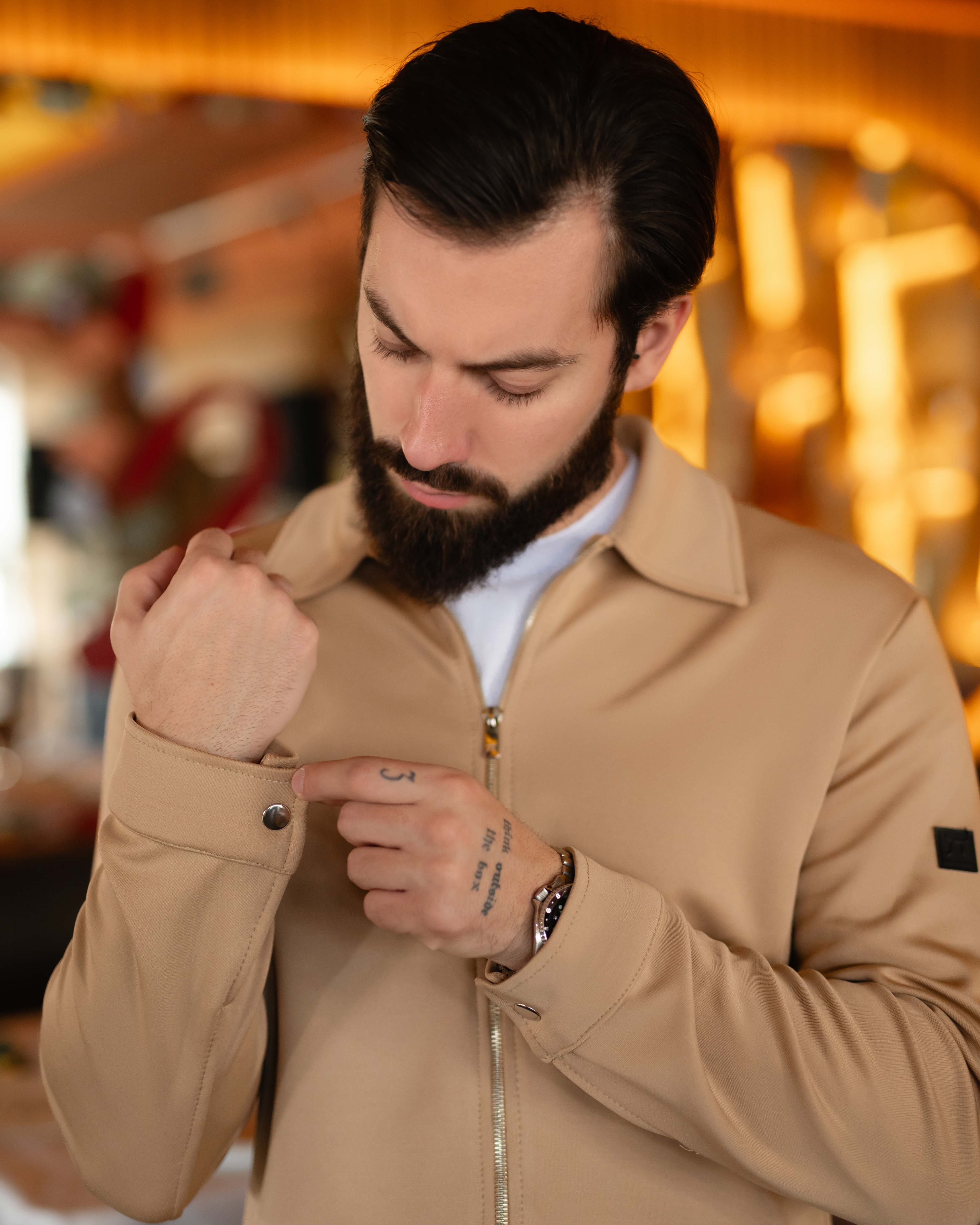 LAZARE™ LOMBARDY OVERSHIRT - BEIGE