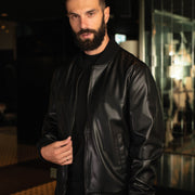 LAZARE™ MARASH LEATHER JACKET - BLACK
