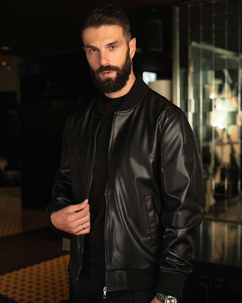LAZARE™ MARASH LEATHER JACKET - BLACK