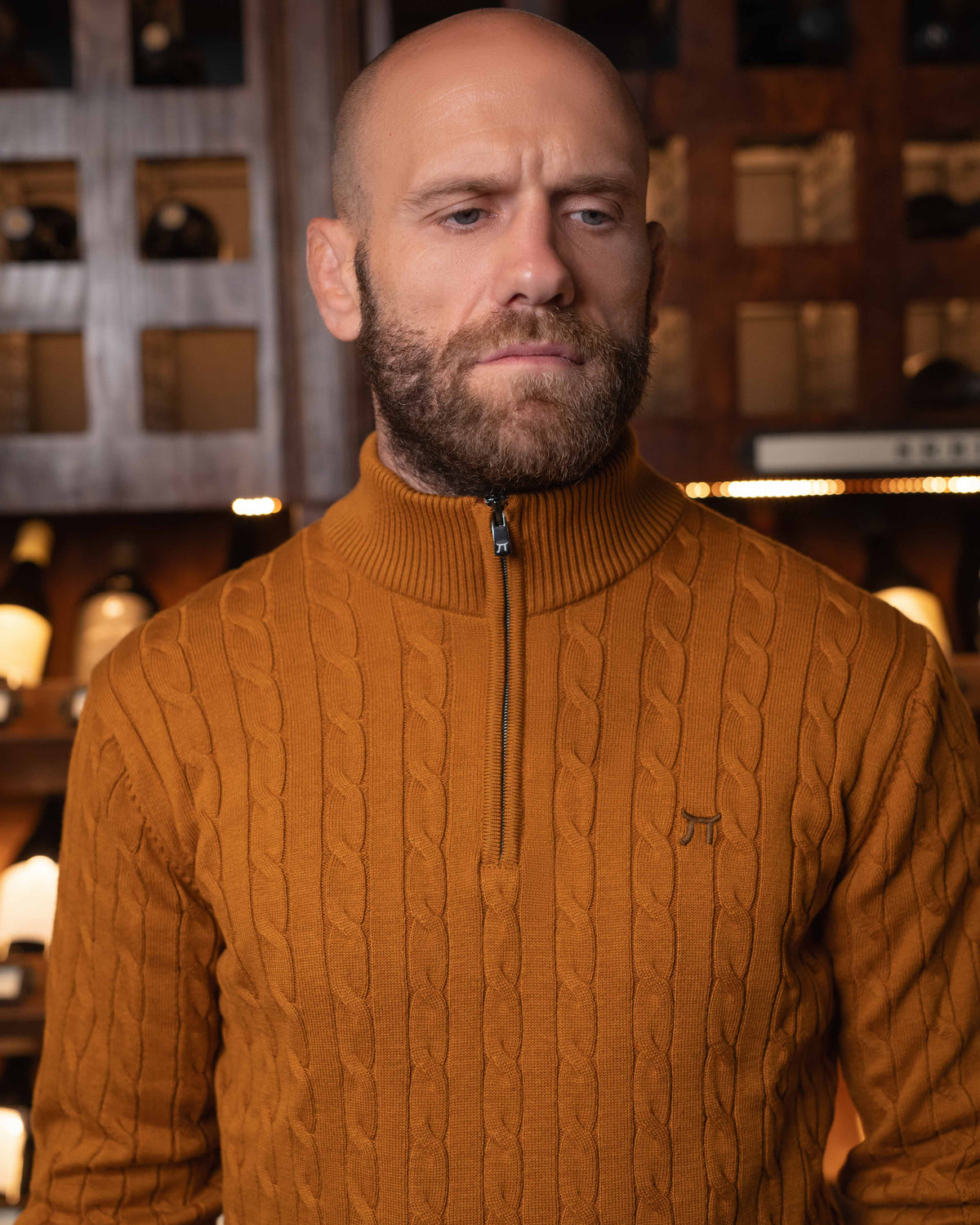 LAZARE™ OXFORD KNIT SWEATER - OCHER