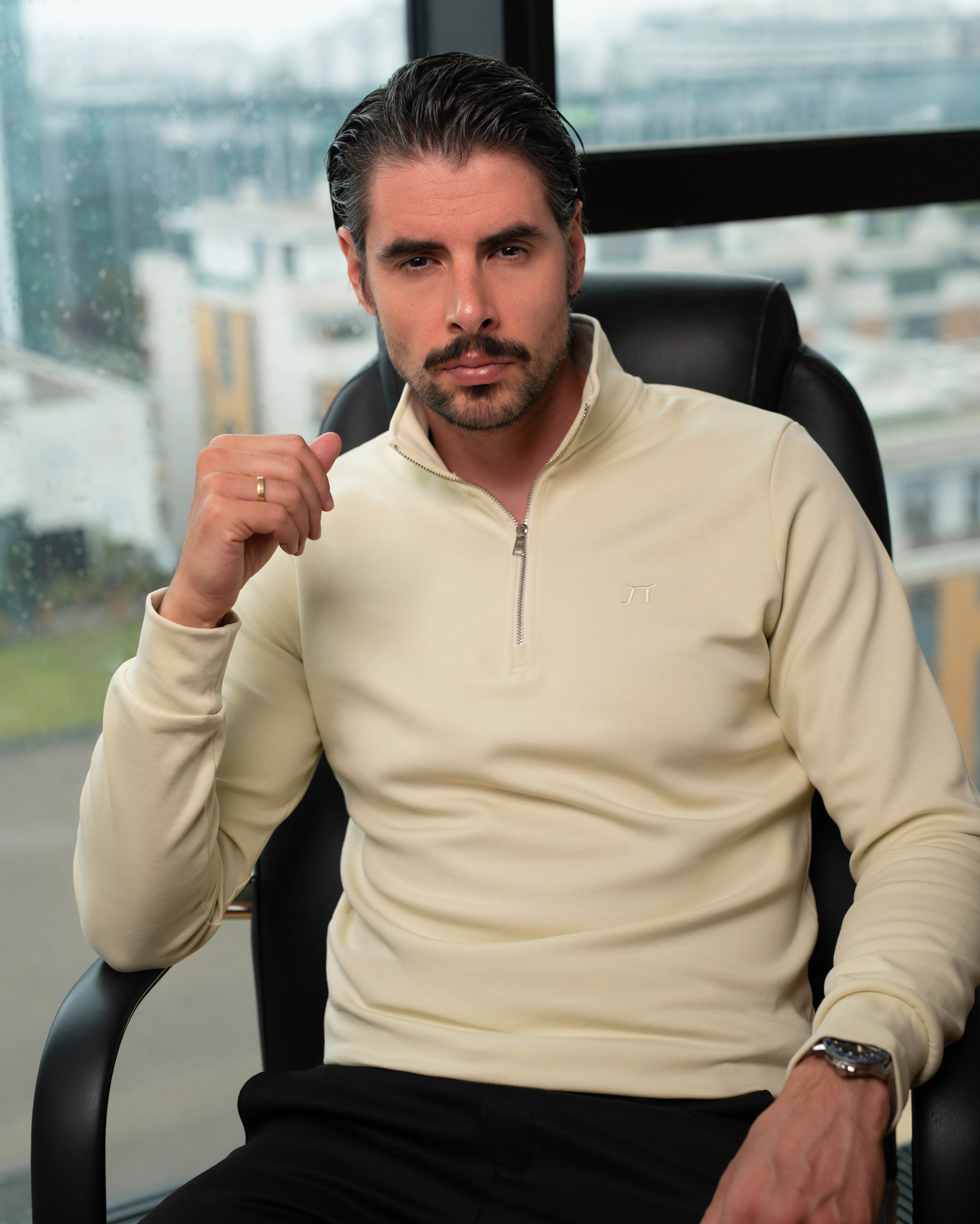 LAZARE™ RICHMOOD QUARTER-ZIP - VANILLA