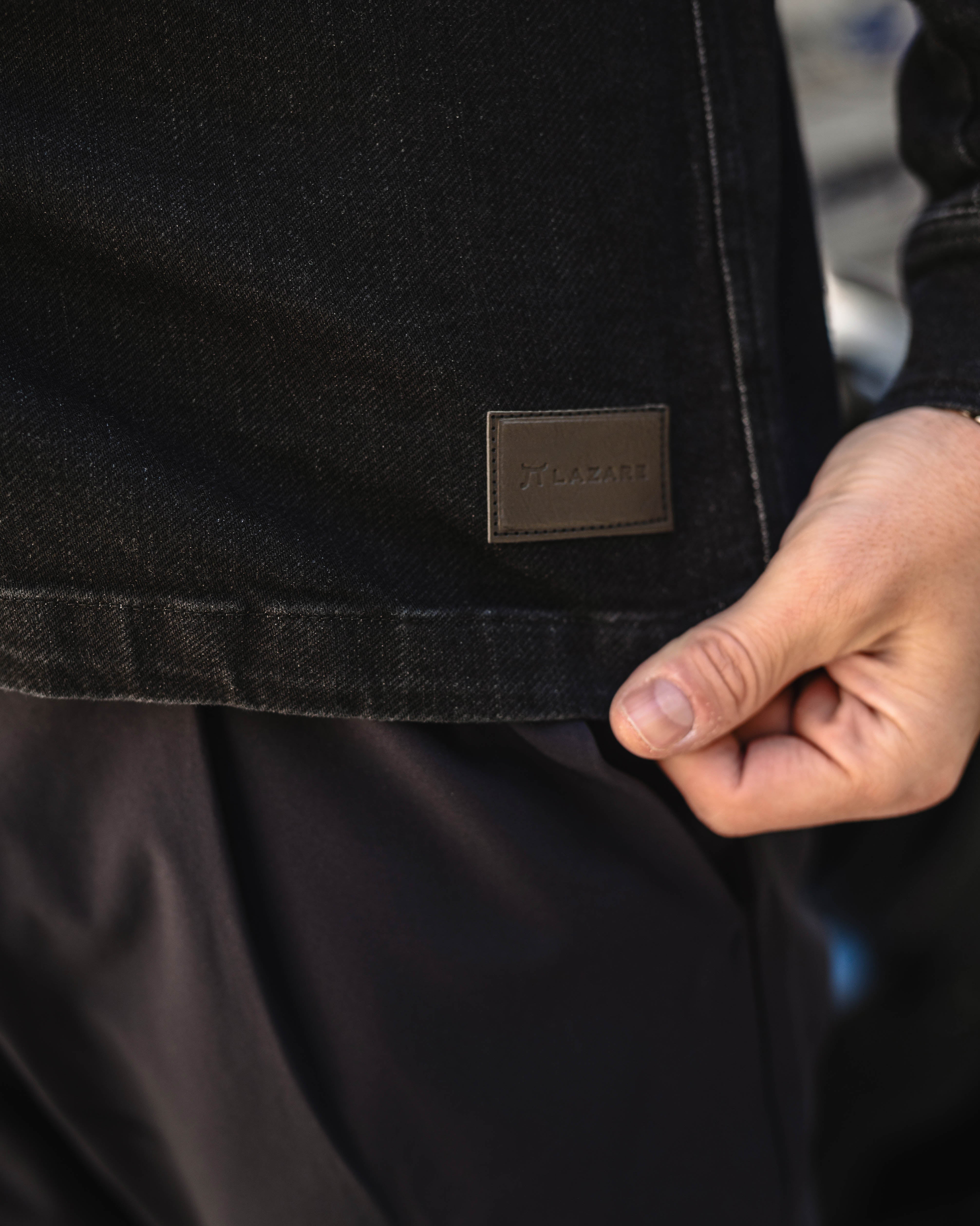 LAZARE™ TEXAS OVERSHIRT - MAT BLACK