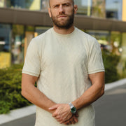 LAZARE™ ZIGZAG T-SHIRT - VANILLA