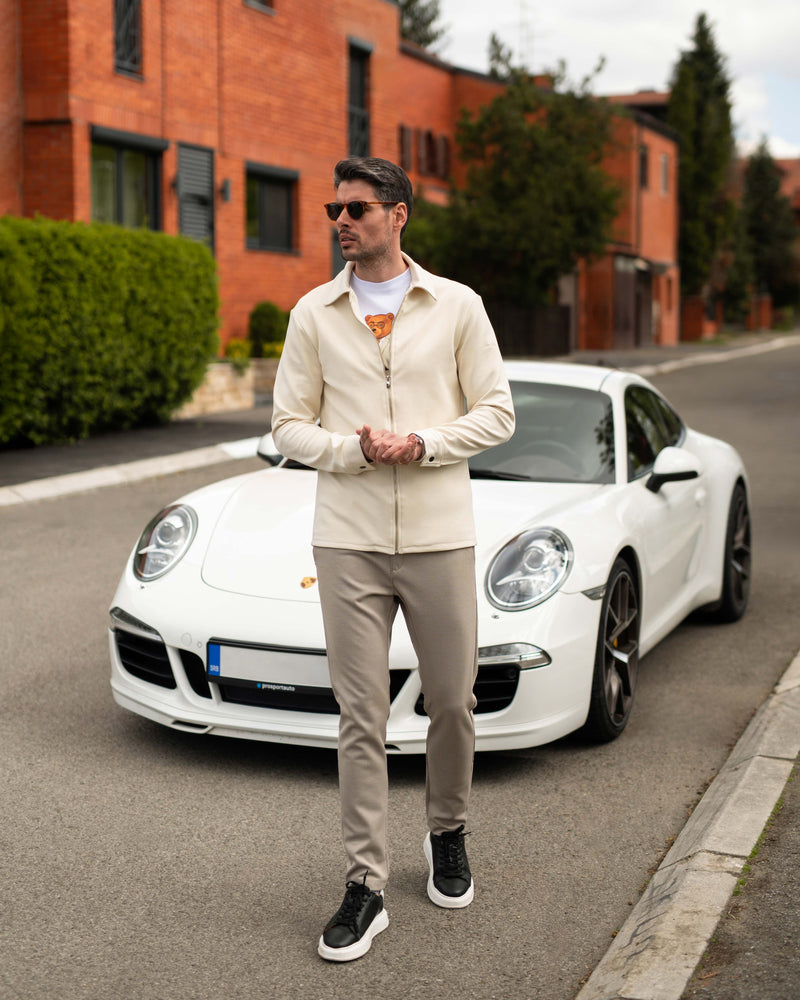 LAZARE™ EXECUTIVE FIT PANTS - BEIGE-GREY