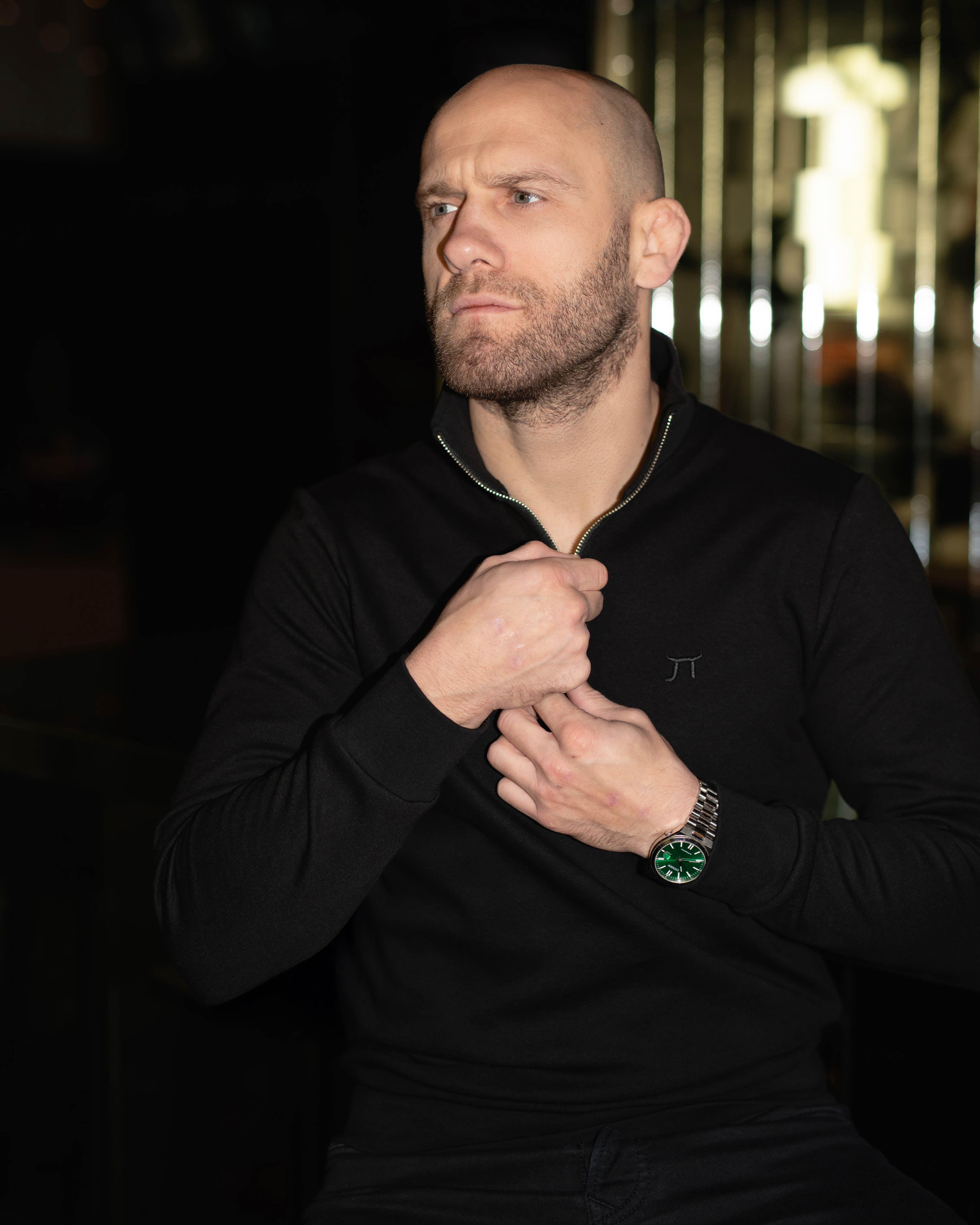 LAZARE™ RICHMOOD QUARTER-ZIP - CARBON BLACK