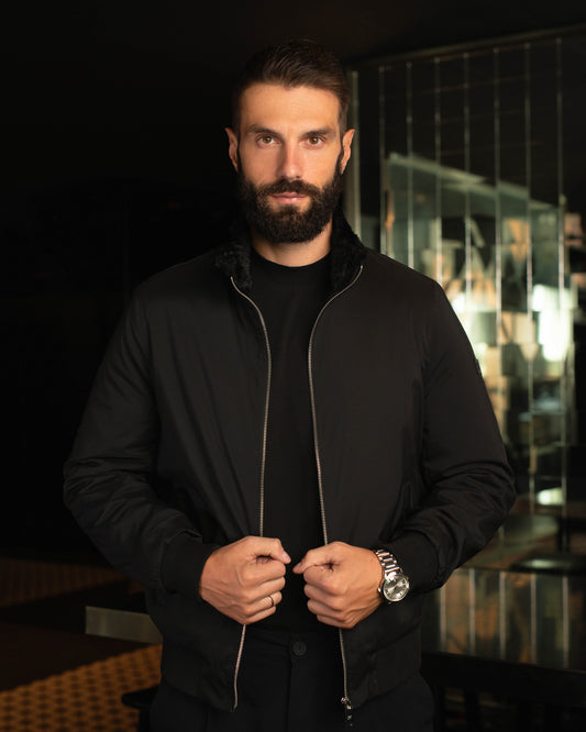 LAZARE™ AVIATOR JACKET - BLACK