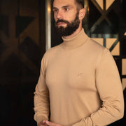 LAZARE™ CLASSIC ROLLNECK - WHITE COFFEE
