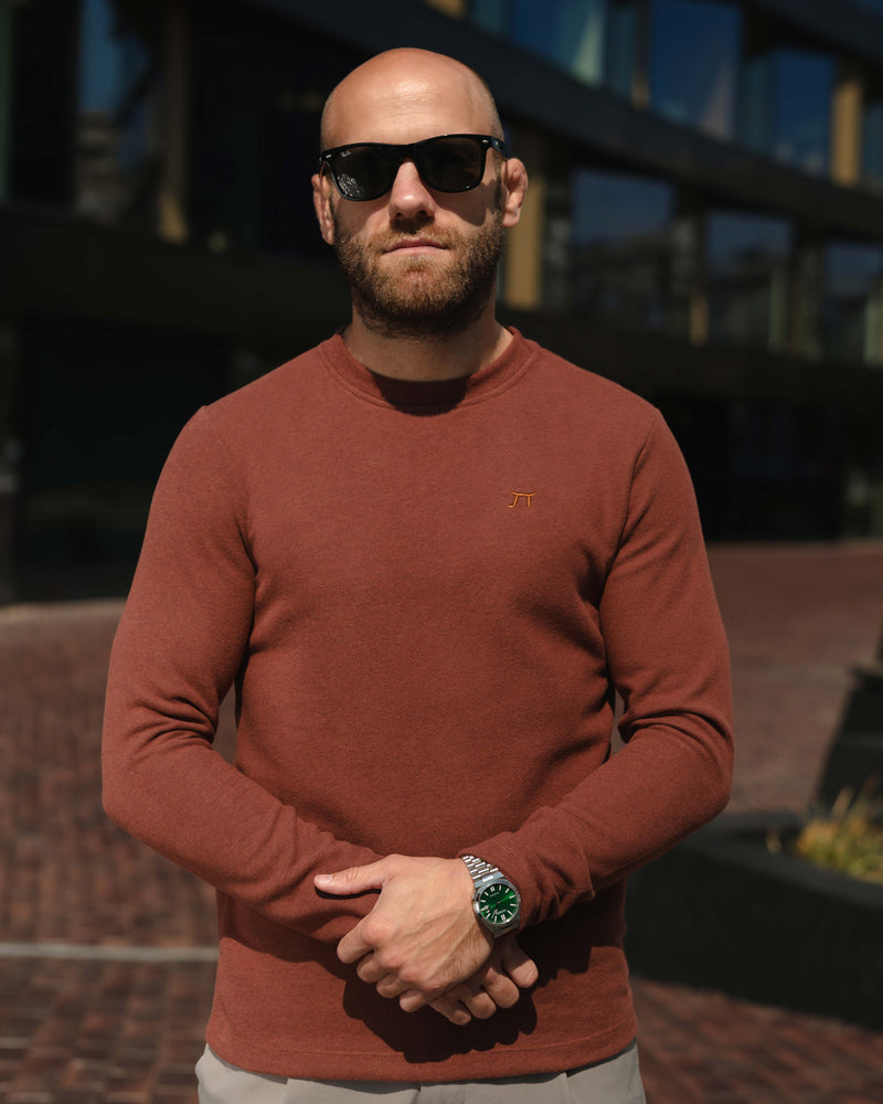 LAZARE™ DOUBLE CLASSIC SWEATSHIRT - BRICK