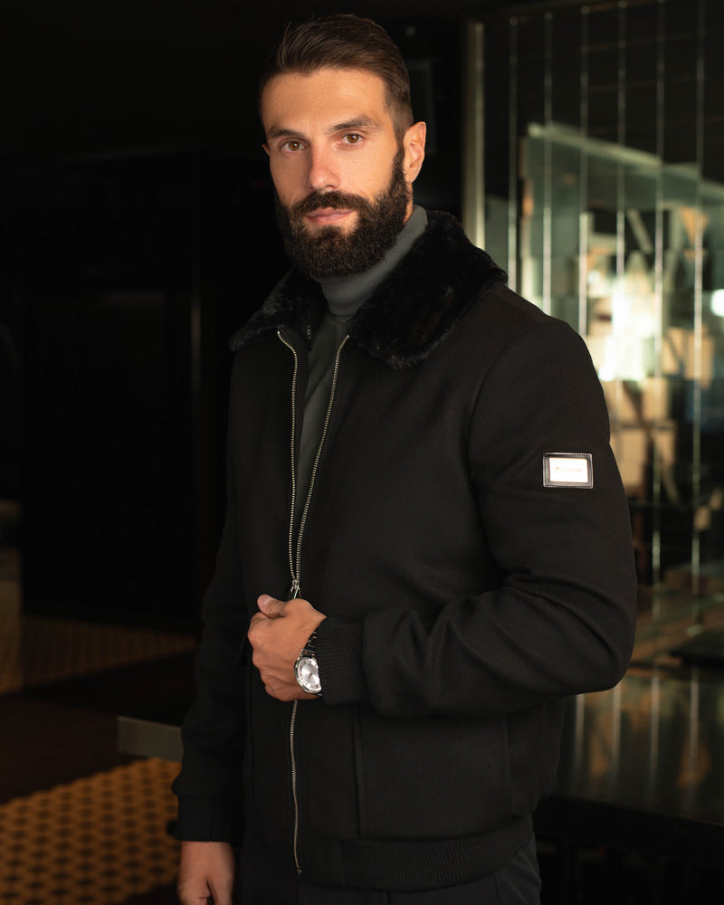 LAZARE™ EVEREST FUR JACKET - BLACK