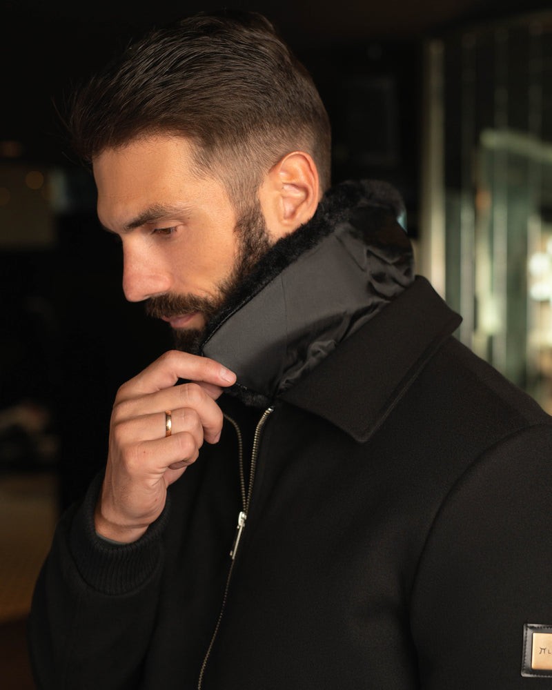 LAZARE™ EVEREST FUR JACKET - BLACK