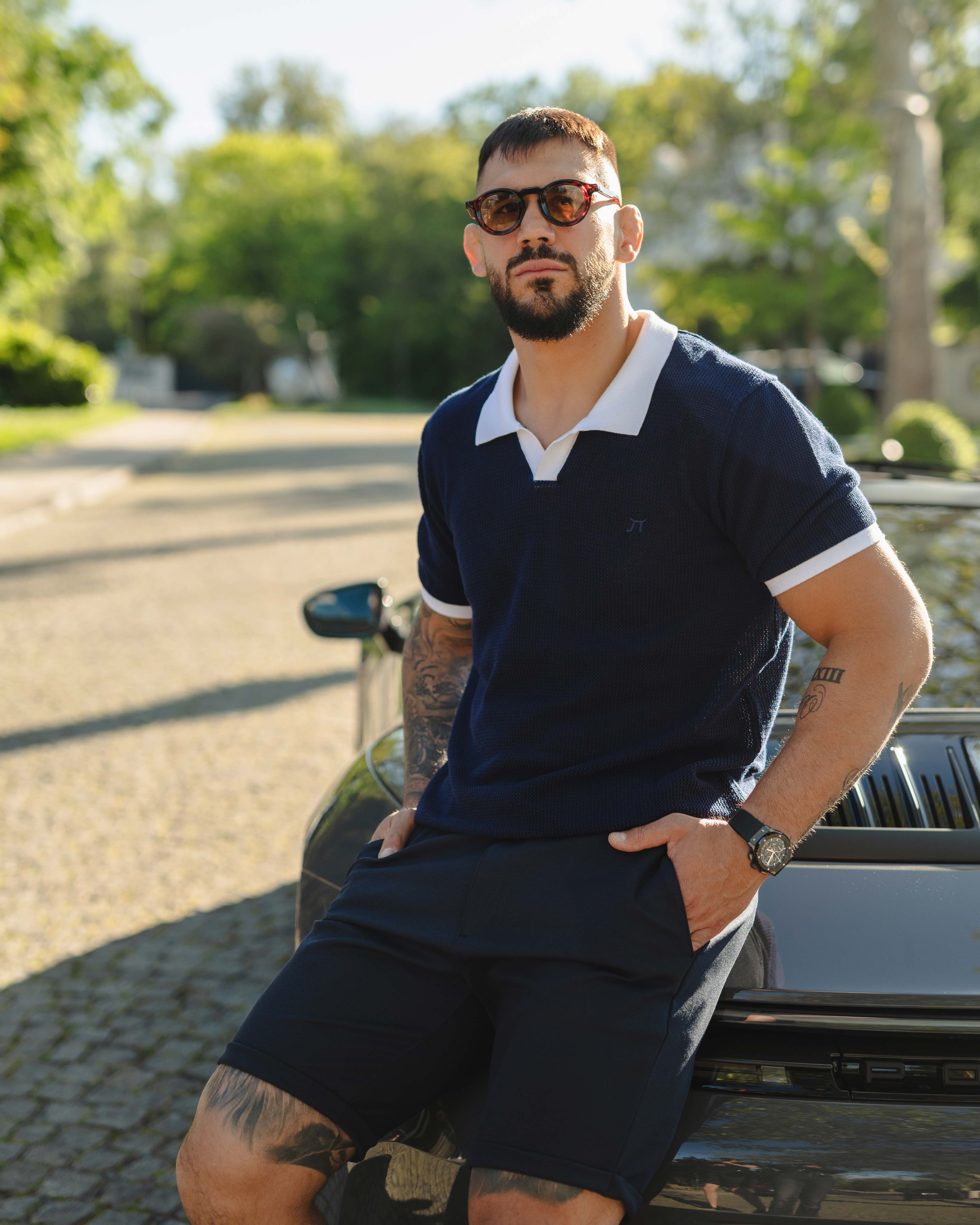 LAZARE™ EXECUTIVE FIT BERMUDE - OCEAN NIGHT