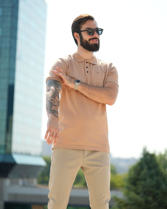 LAZARE™ FORMELL POLO - SANDSTEIN