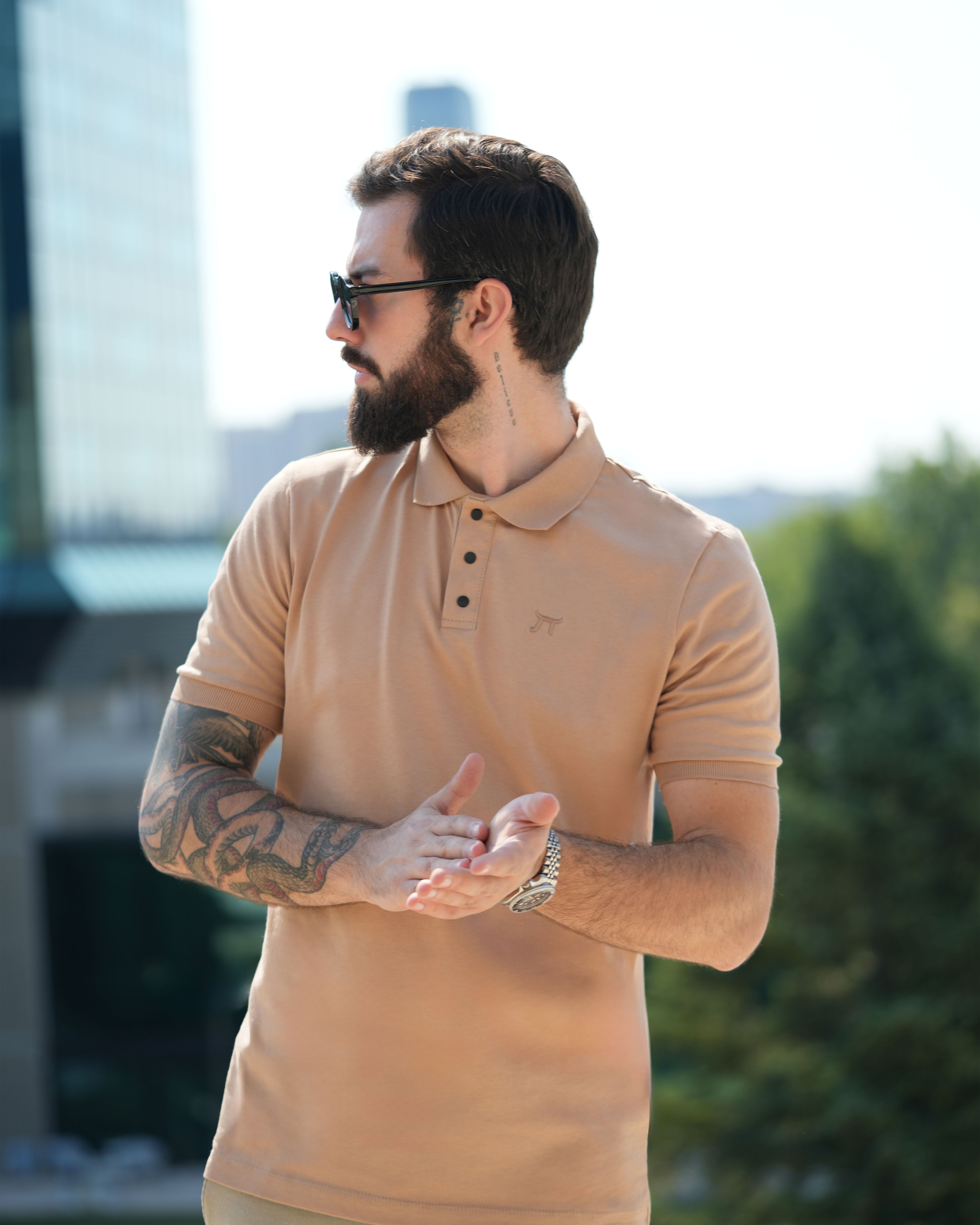 LAZARE™ FORMELL POLO - SANDSTEIN