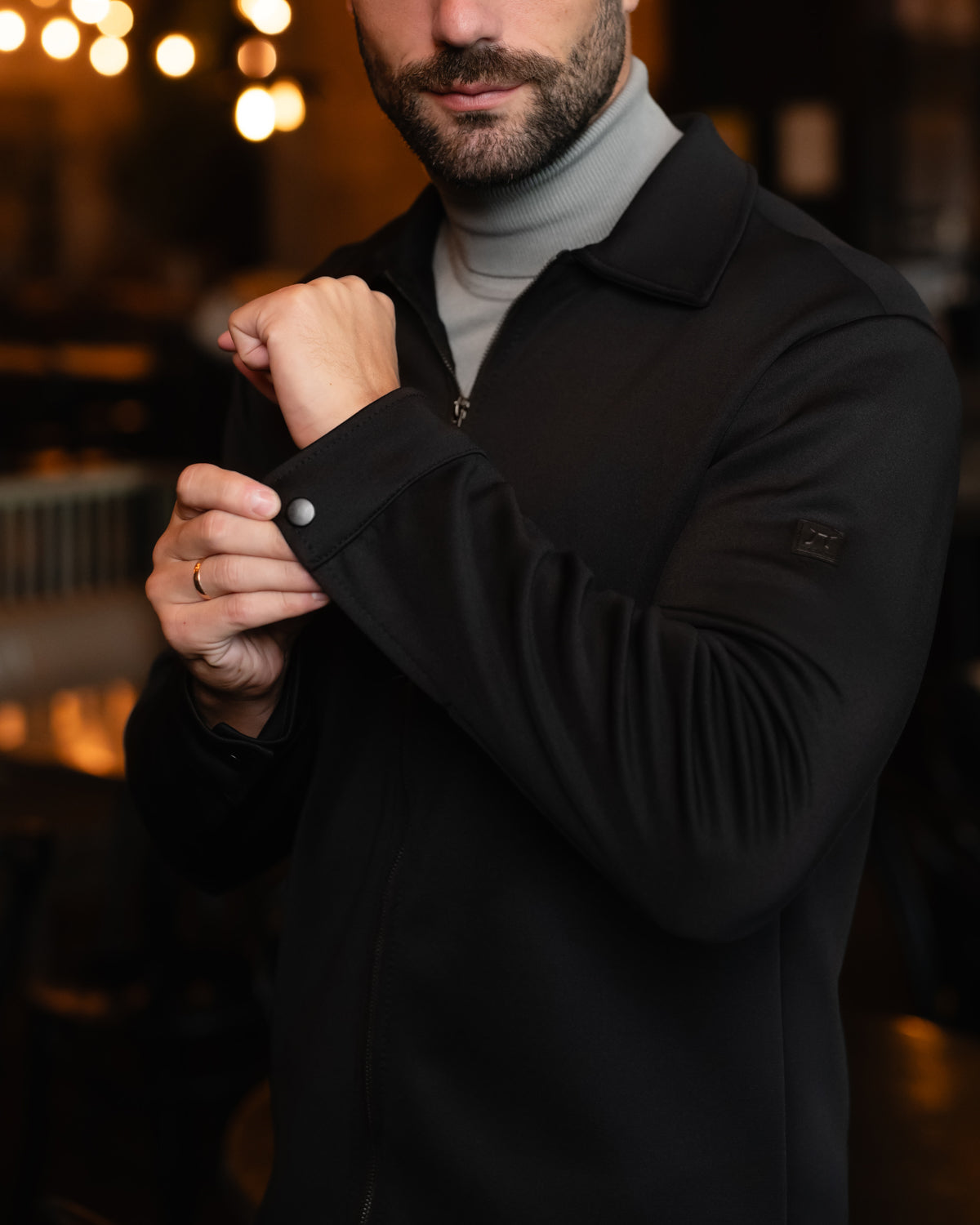 LAZARE™ LOMBARDY OVERSHIRT - BLACK