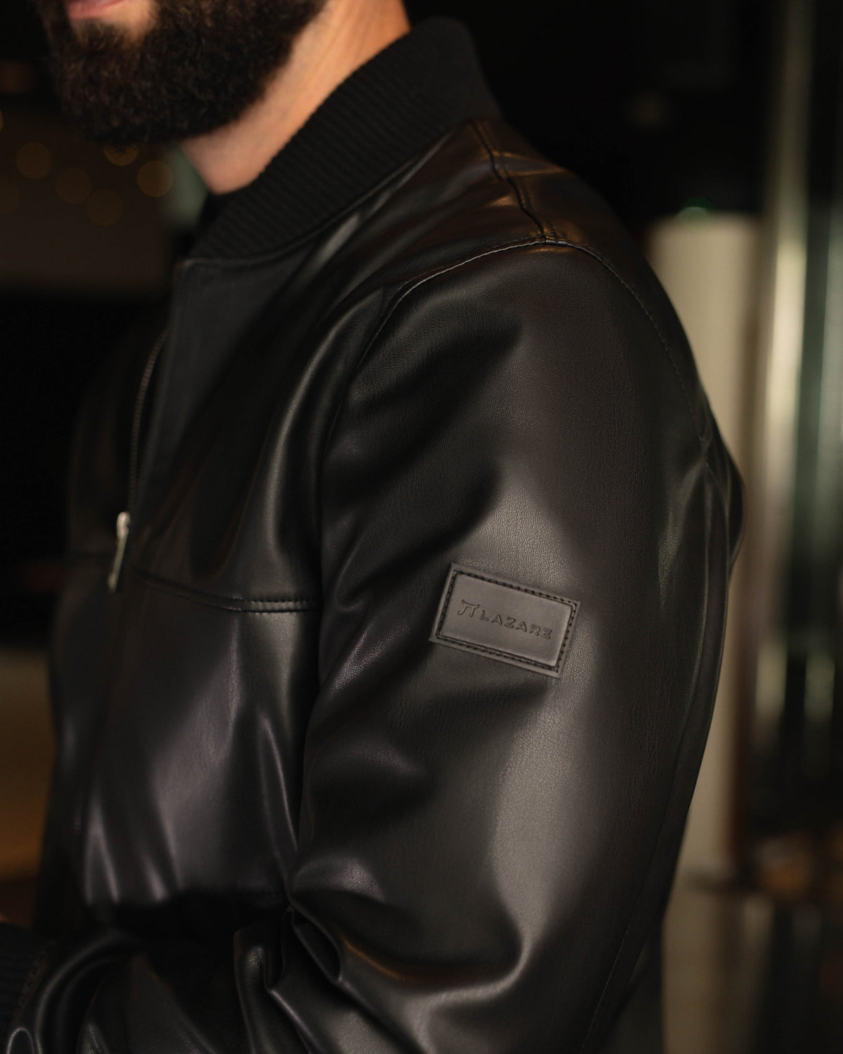 LAZARE™ MARASH LEATHER JACKET - BLACK