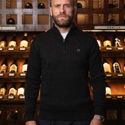 LAZARE™ OXFORD KNIT SWEATER - BLACK