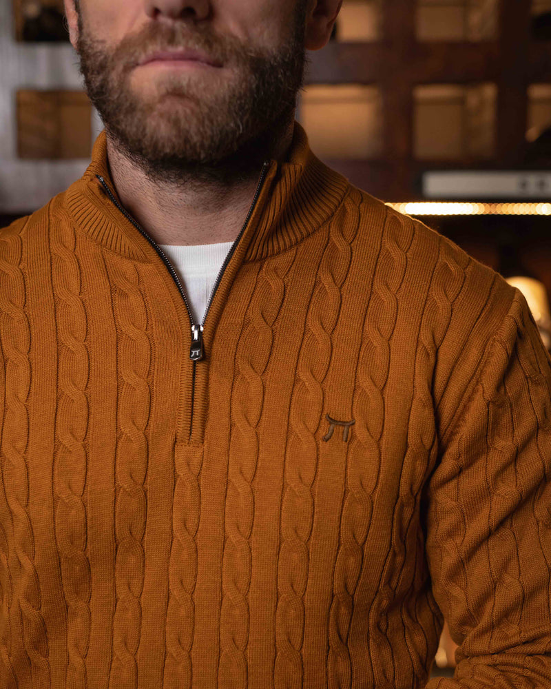 LAZARE™ OXFORD KNIT SWEATER - OCHER