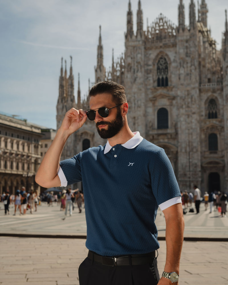 LAZARE™ POLO DIAMOND - MARINE BLUE