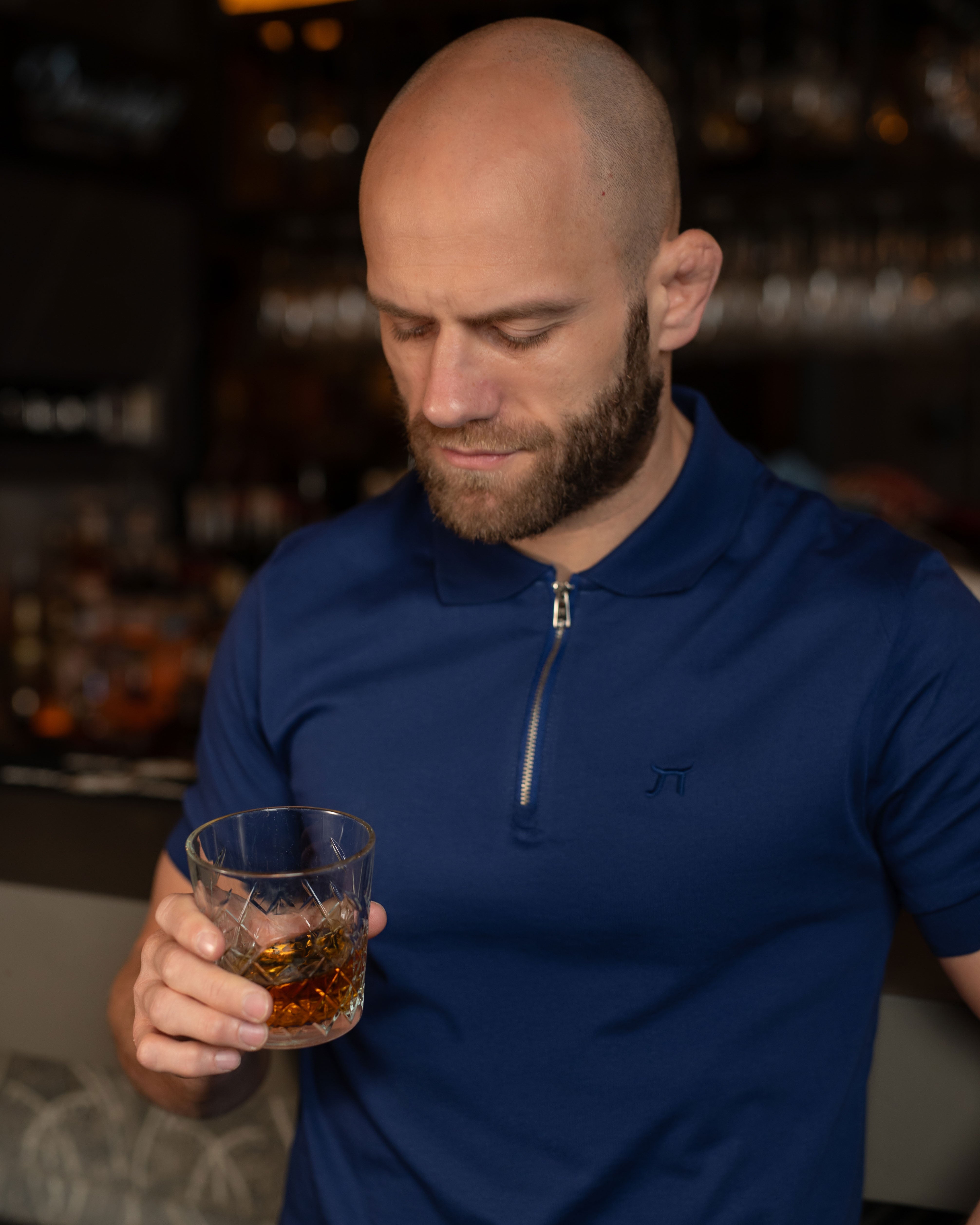LAZARE™ RIVIERA ZIP POLO - IMPERIAL BLUE