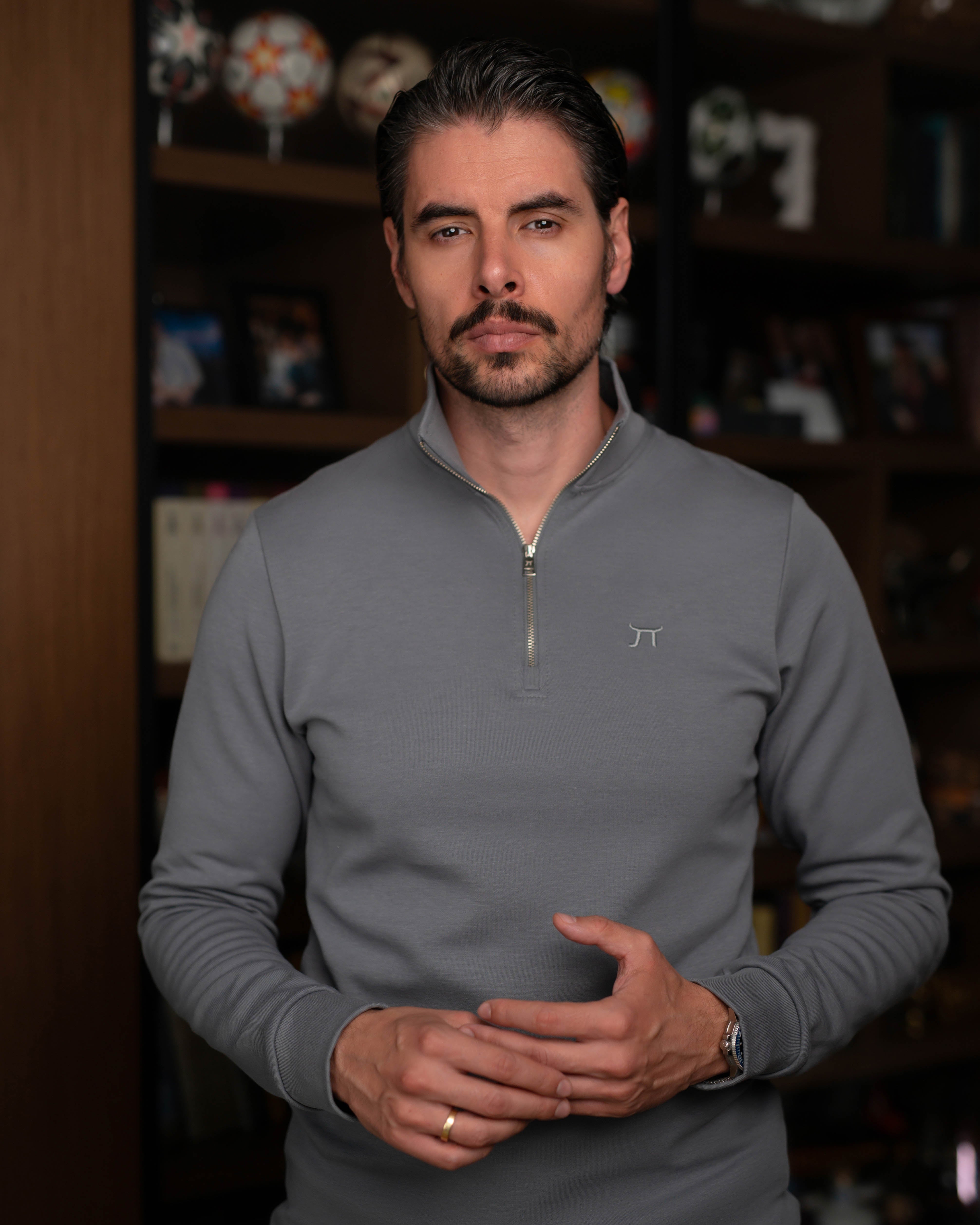 LAZARE™ RICHMOOD QUARTER-ZIP - MAT STEEL