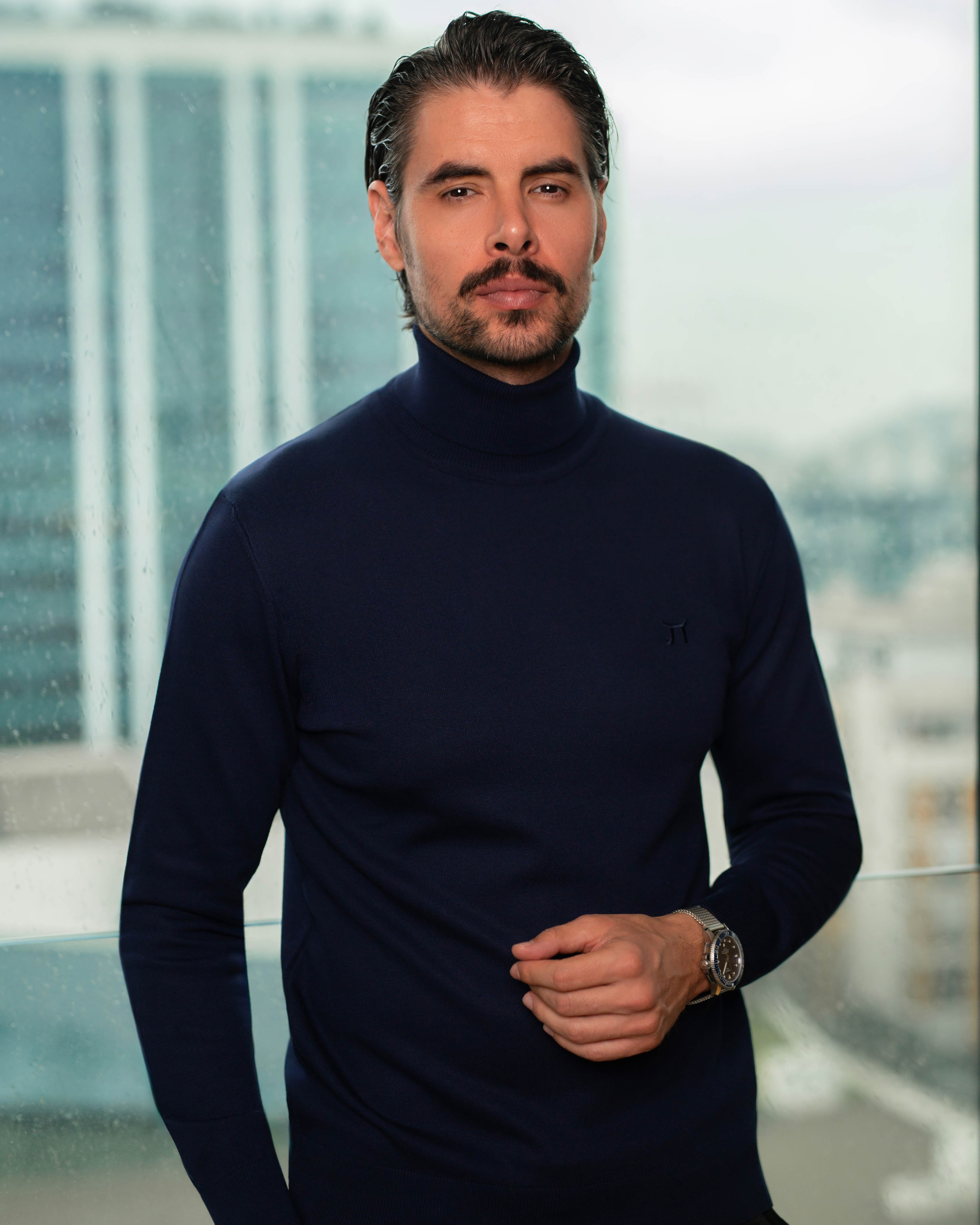 LAZARE™ CLASSIC ROLLNECK - OCEAN NIGHT