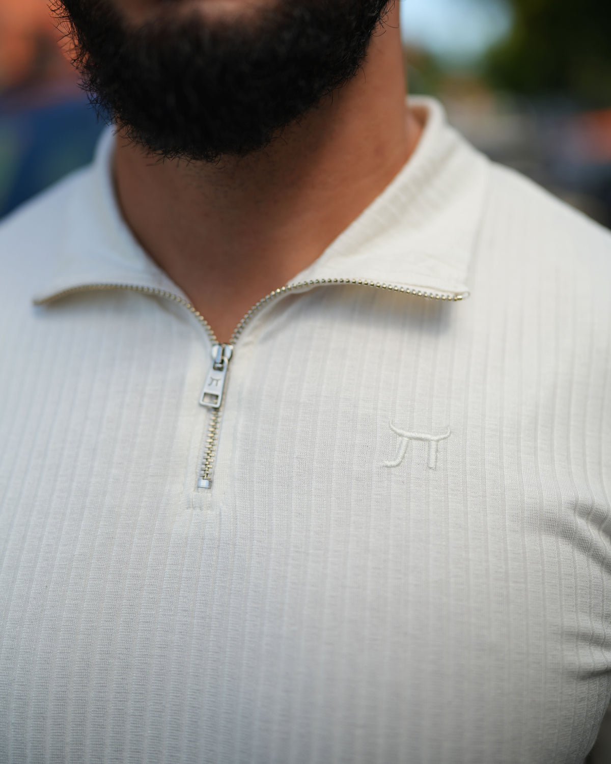 LAZARE™ APOLLO LINES ROLLZIP T-SHIRT - WHITE