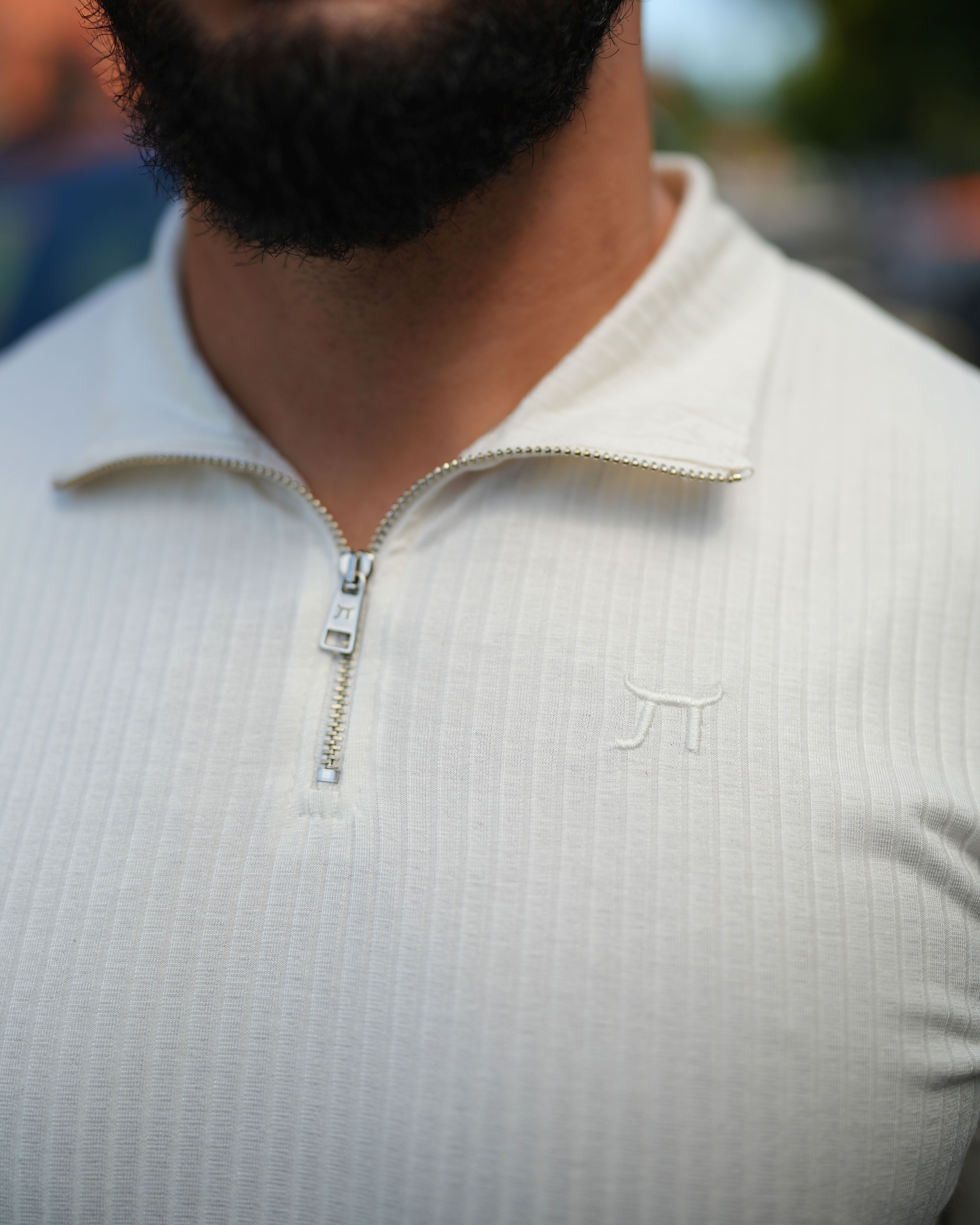 LAZARE™ APOLLO LINES ROLLZIP T-SHIRT - WHITE