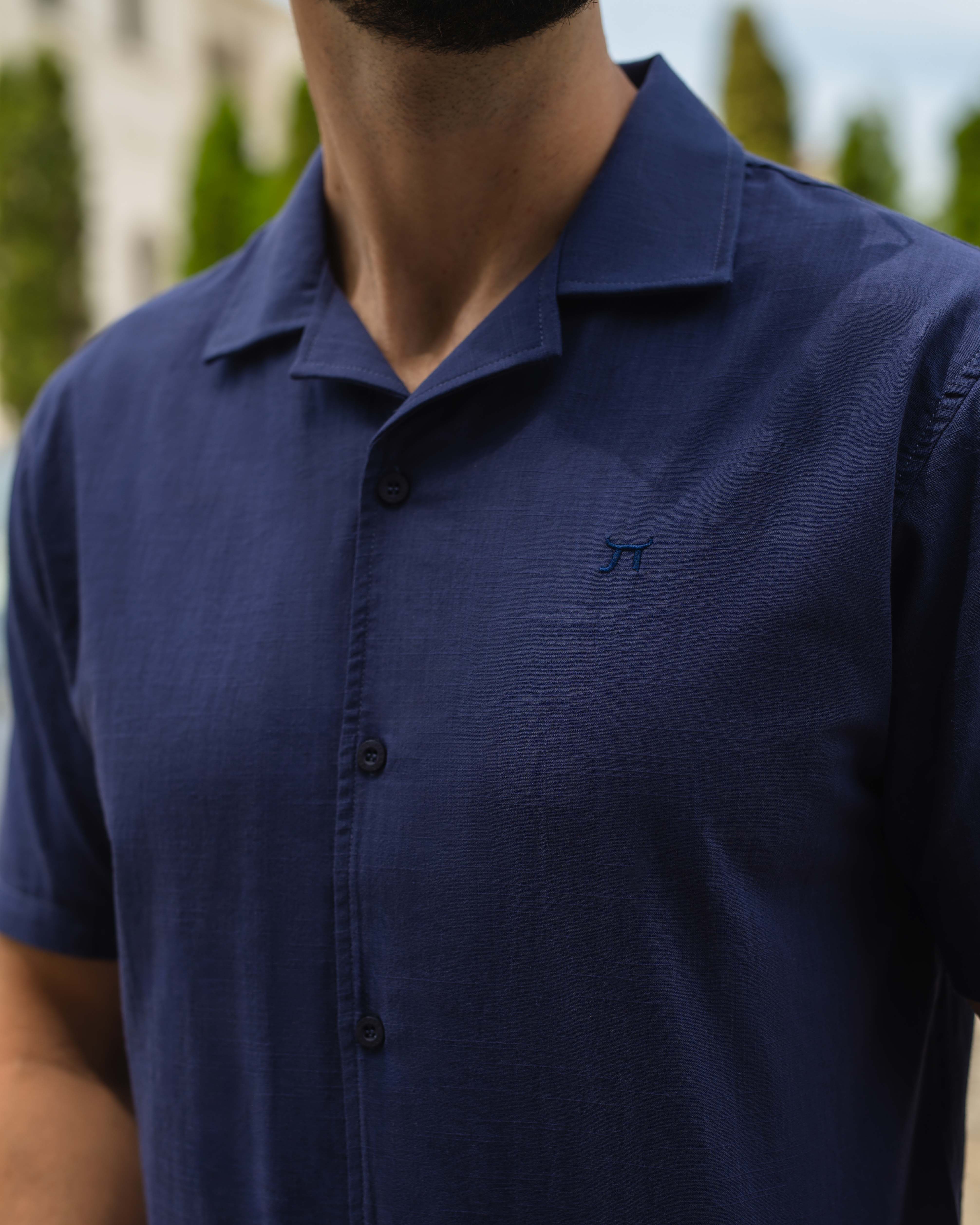 LAZARE™ SUMMER COTTON SHIRT - DENIM BLUE