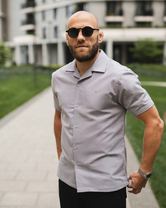 LAZARE™ SUMMER COTTON SHIRT - GREY