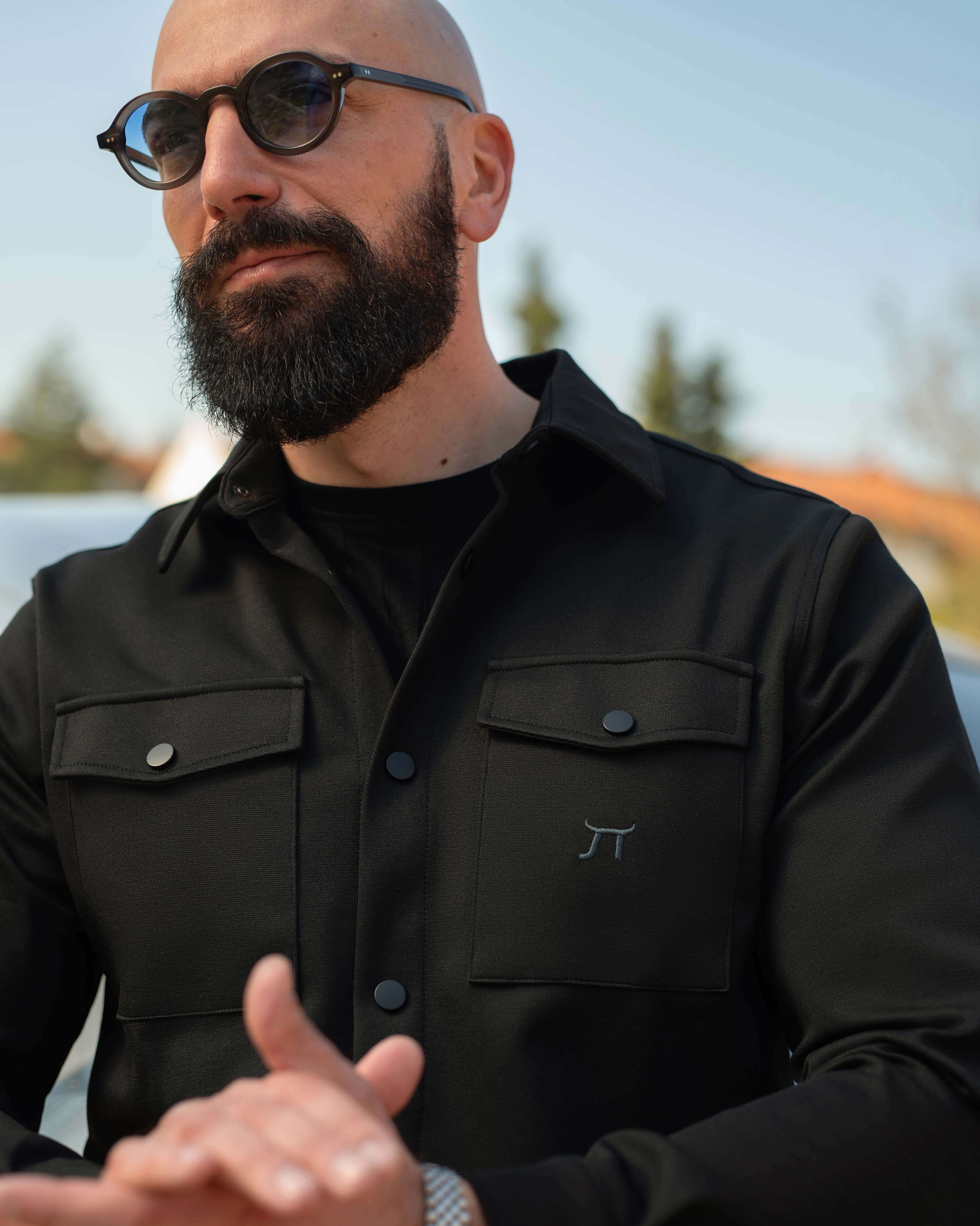 LAZARE™ SOFT CLASSIC OVERSHIRT - BLACK