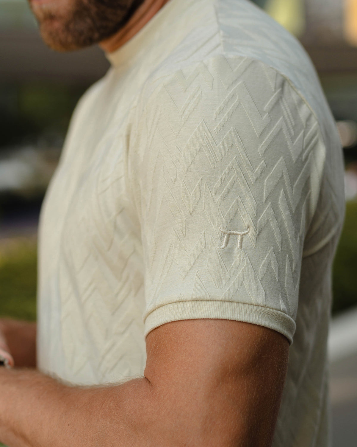 LAZARE™ ZIGZAG T-SHIRT - VANILLA