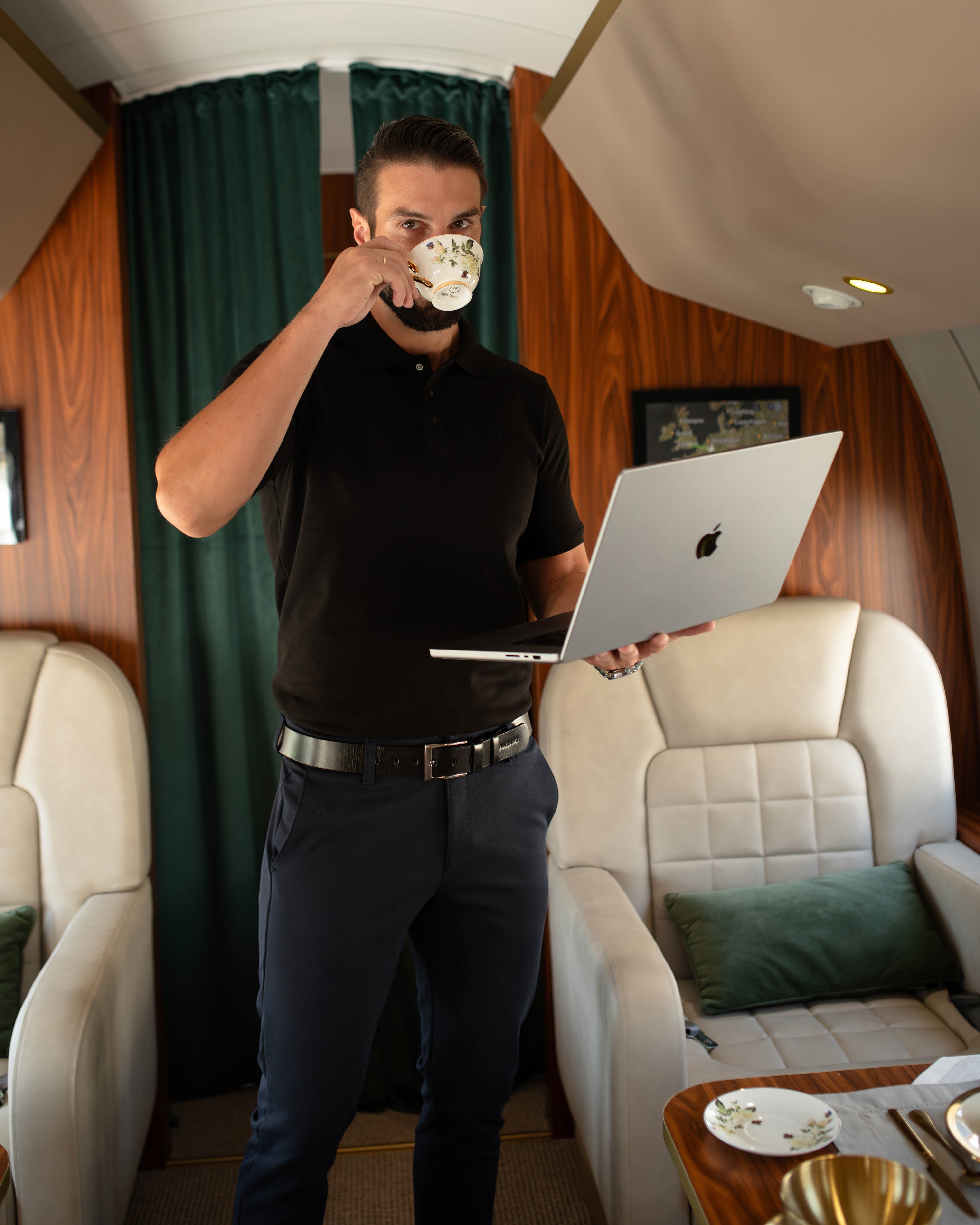 LAZARE™ EXECUTIVE FIT PANTS - OCEAN NIGHT