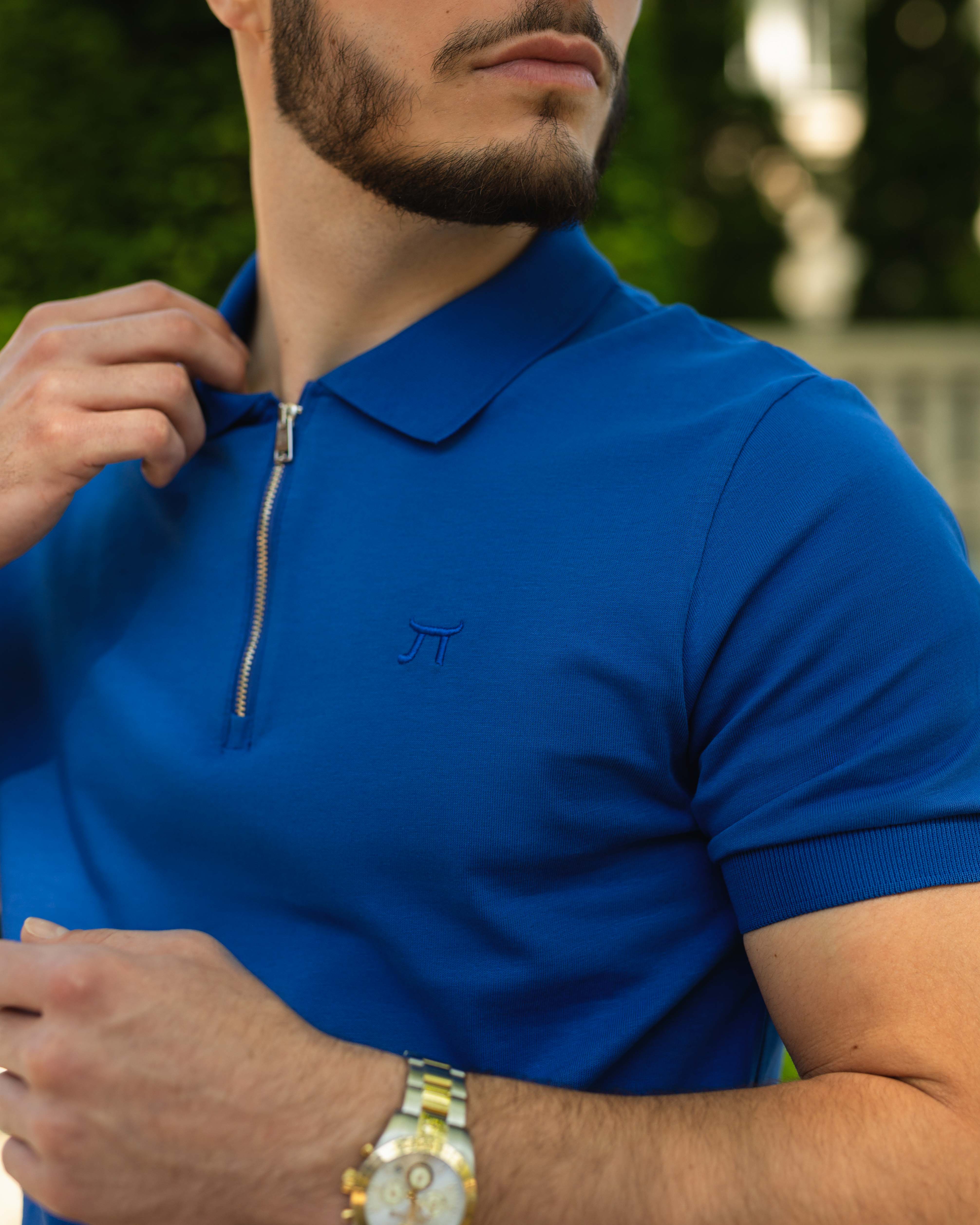 LAZARE™ RIVIERA ZIP POLO - MONACO BLUE